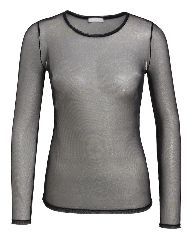 Hanro Shirt Smooth Illusion schwarz Schwarz