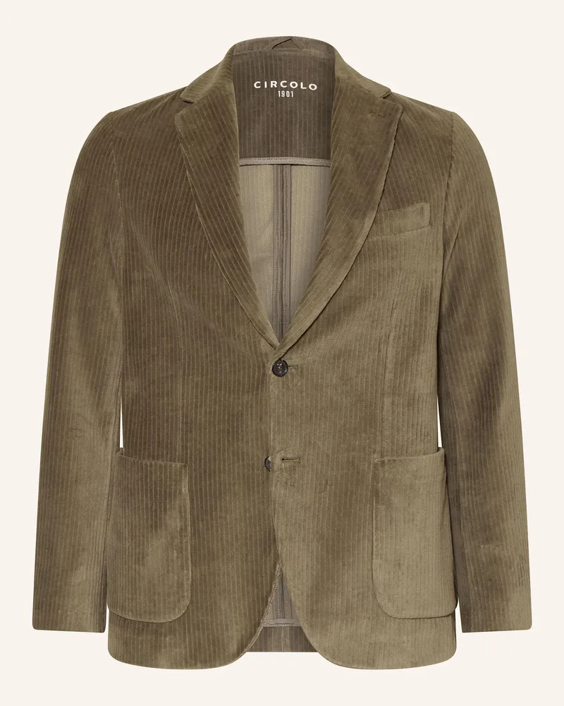 CIRCOLO 1901 Cordsakko Slim Fit gruen Oliv