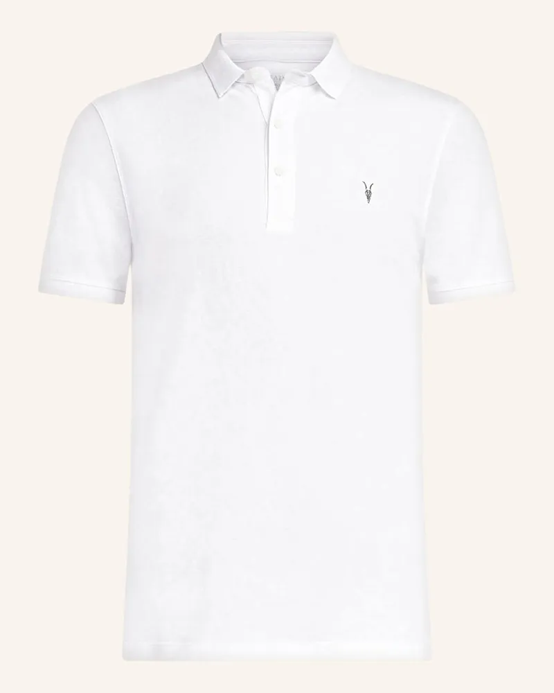 AllSaints Piqué-Poloshirt Reform Slim Fit weiss Weiss