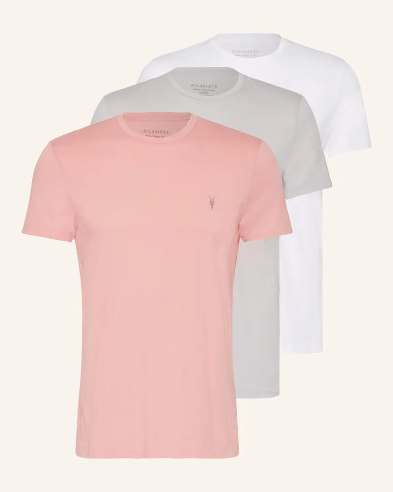 AllSaints 3er-Pack T-Shirts TONIC Weiss