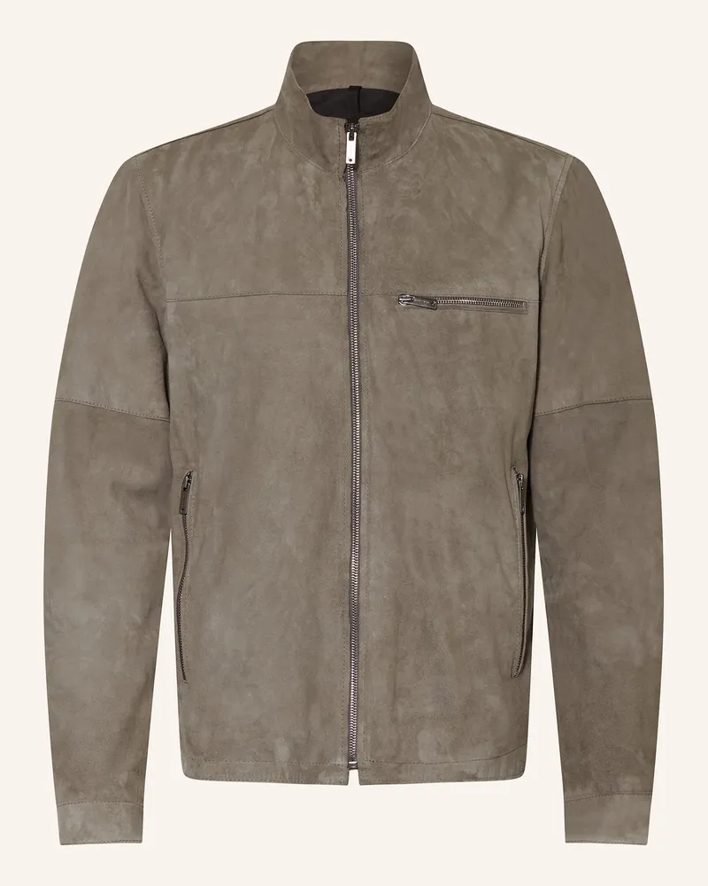 Strellson Lederjacke Grau