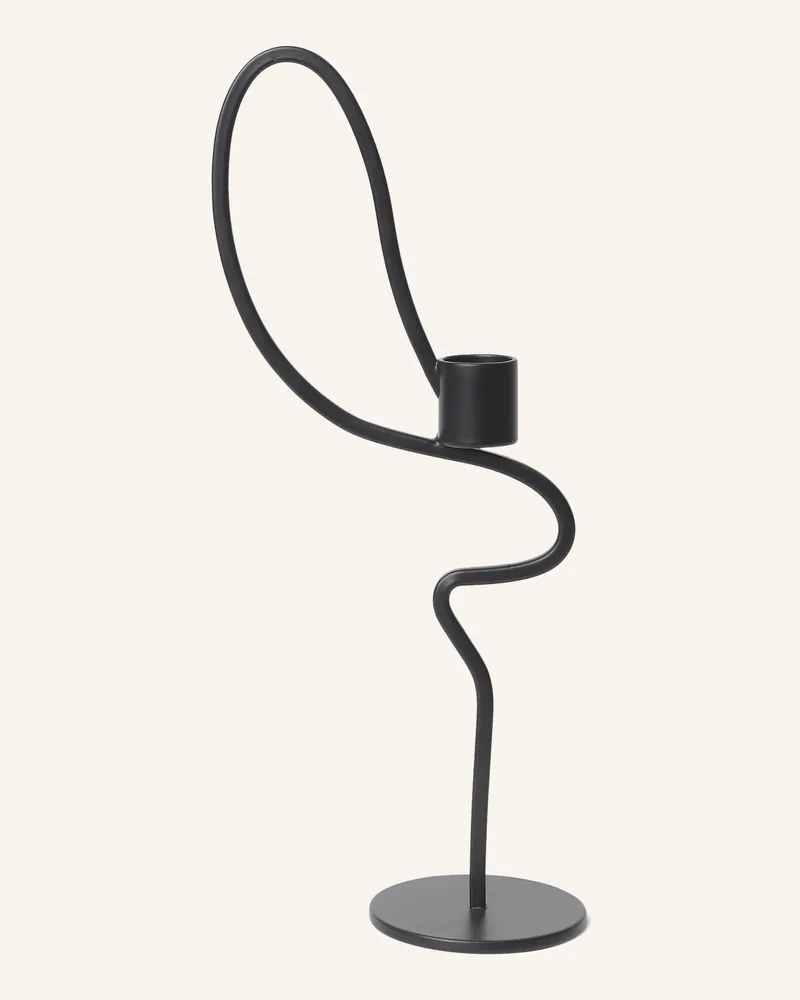 ferm LIVING Kerzenhalter Valse Tall schwarz Schwarz