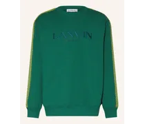 Lanvin Oversized-Sweatshirt mit Galonstreifen Gruen