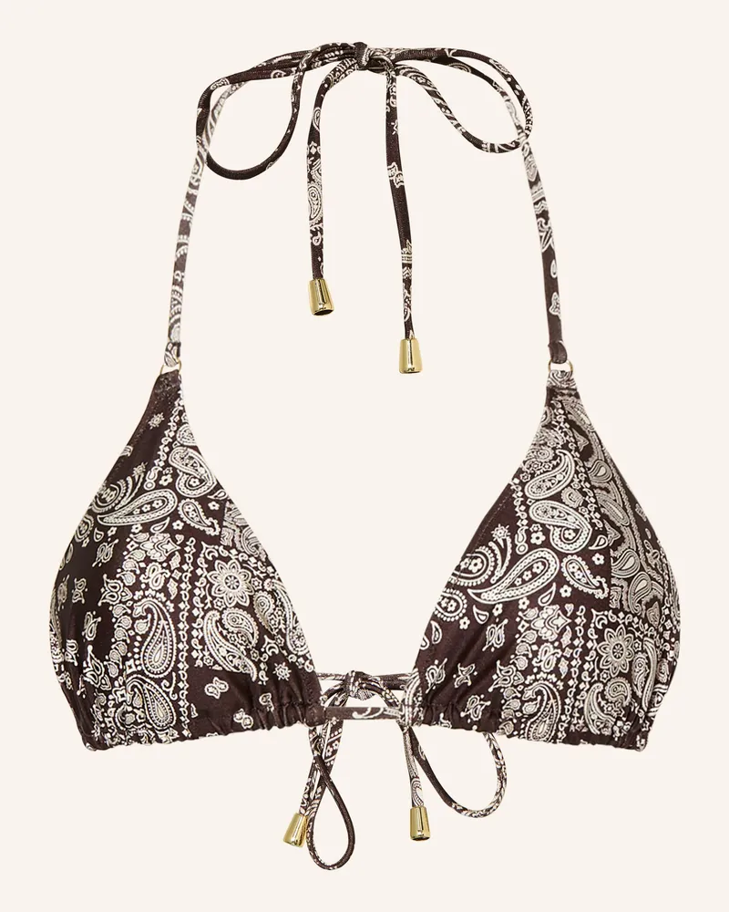 Mrs & HUGS Triangel-Bikini-Top Dunkelbraun