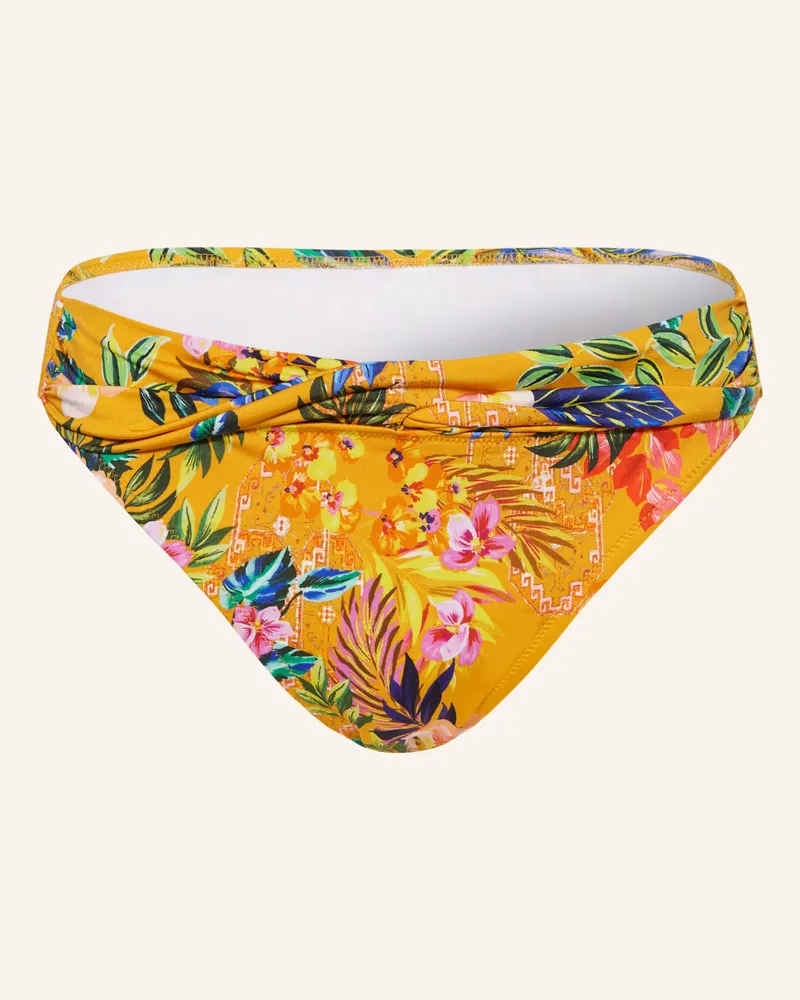 watercult Basic-Bikini-Hose SUNSET FLORALS Dunkelgelb