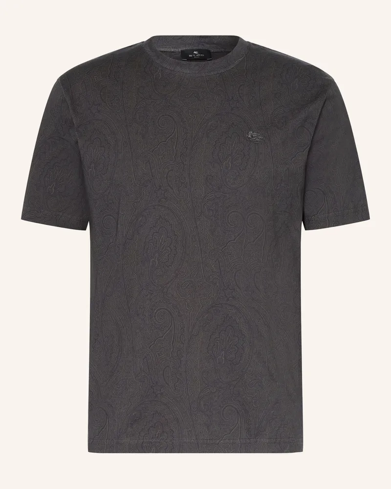 Etro T-Shirt grau Dunkelgrau