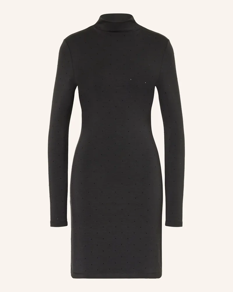 Mrs & HUGS Jerseykleid mit Schmucksteinen Schwarz