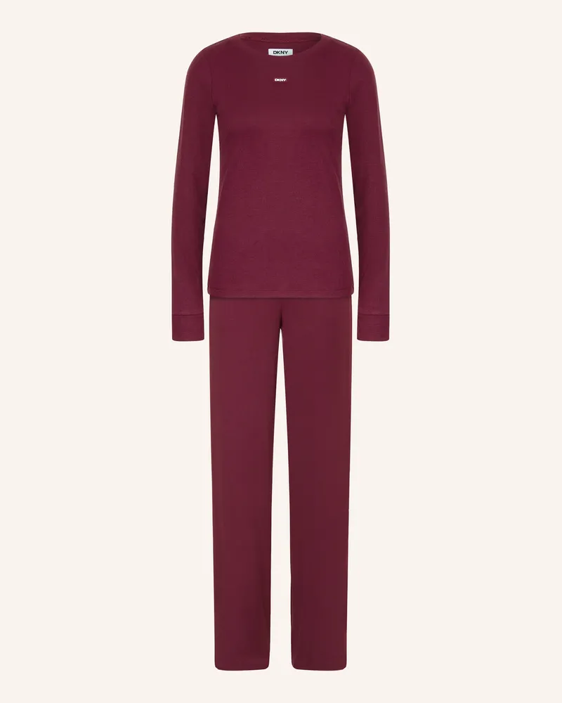 DKNY Schlafanzug rot Dunkelrot