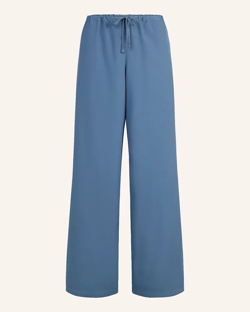 SKIMS Lounge-Hose Cotton Poplin blau Dunkelblau