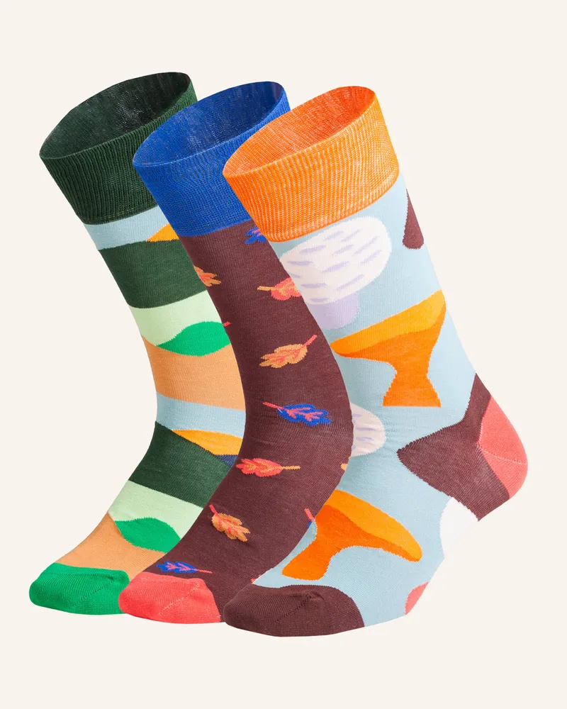 DillySocks Socken Fall Wonders (3er Box) rot Blau