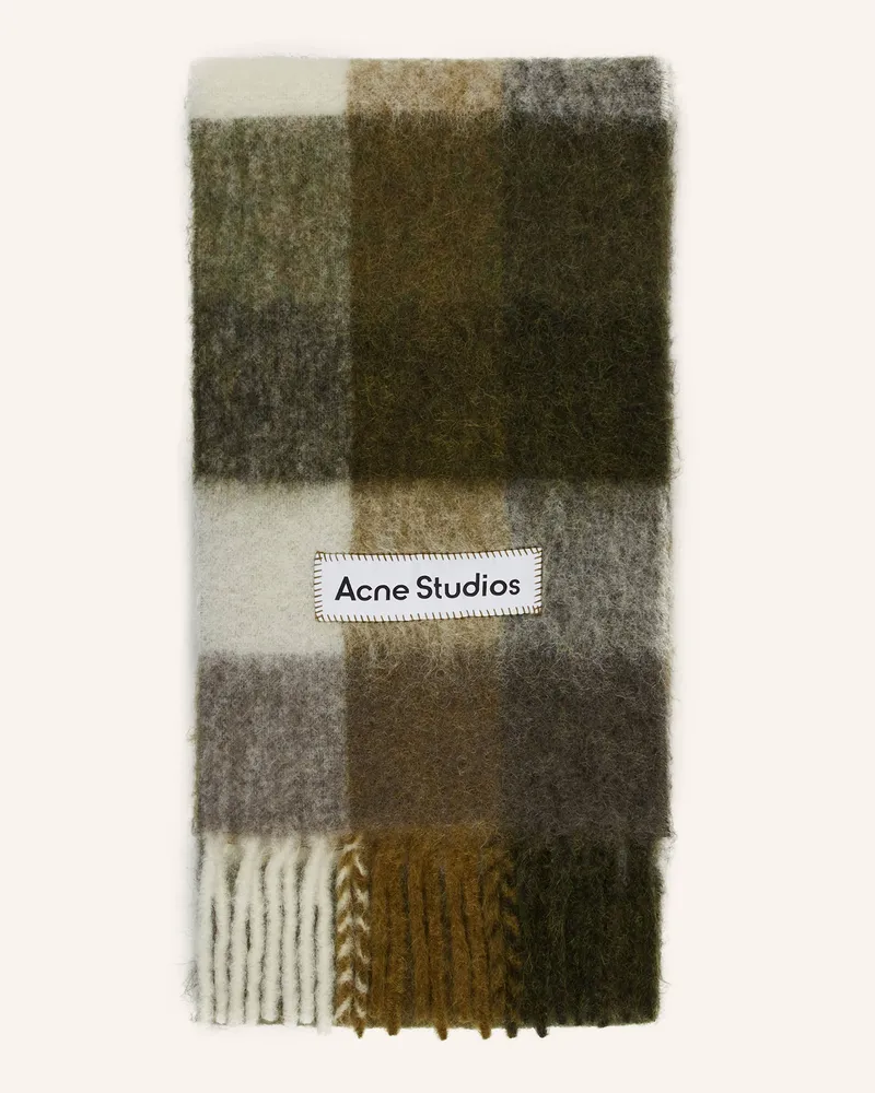 Acne Studios Schal Mit Alpaka gruen Grün