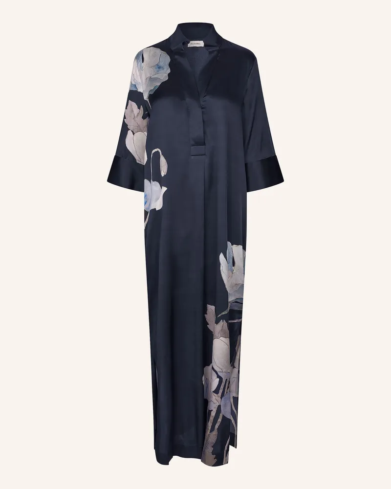 Kudibal Kleid Helga Mit Seide Und 3/4-Arm blau Dunkelblau