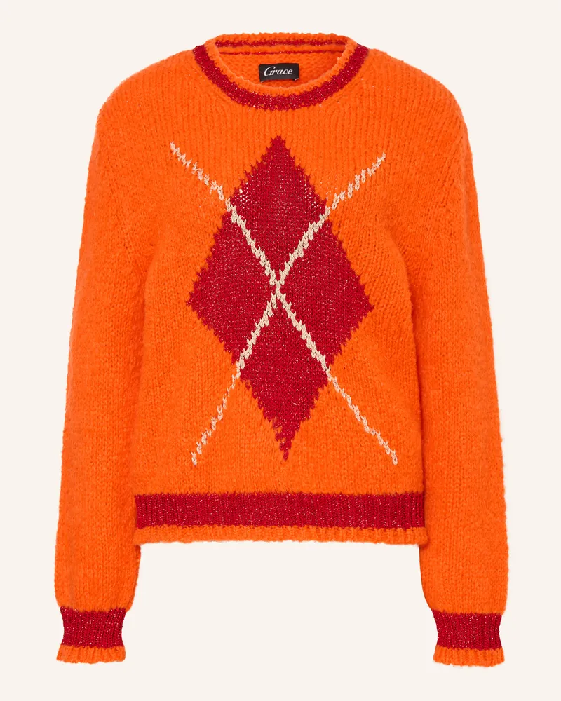 Grace Pullover Mit Glitzergarn orange Dunkelorange