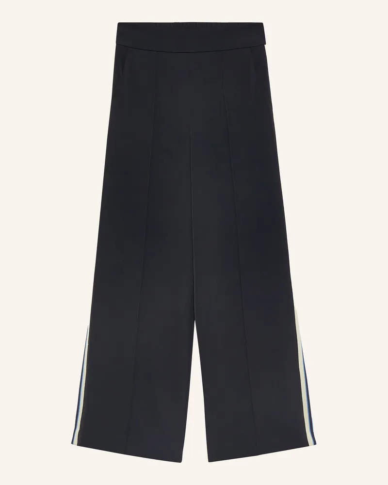 COMMA Marlenehose mit Galonstreifen Dunkelblau