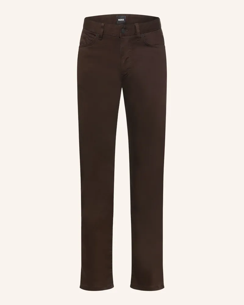 HUGO BOSS Jeans Delaware Slim Fit braun Dunkelbraun