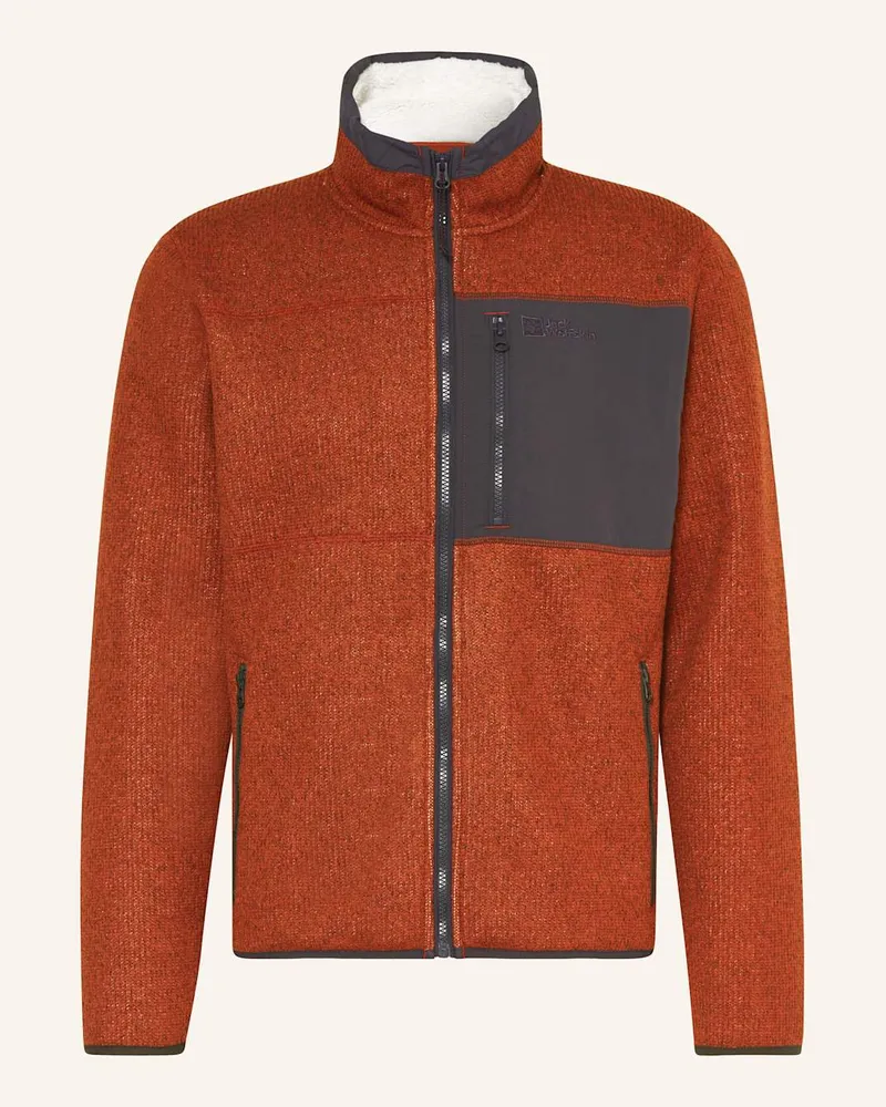 Jack Wolfskin Fleecejacke KAMINFEUER Rot