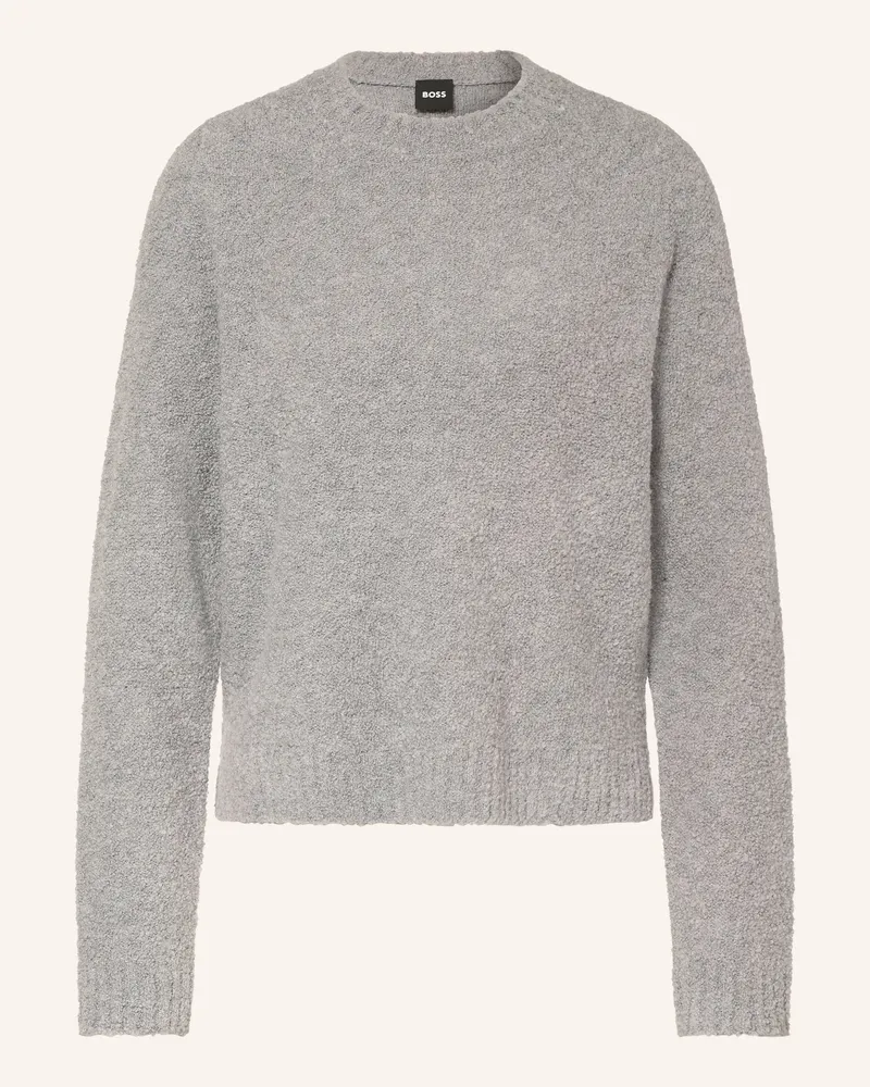 HUGO BOSS Bouclé-Pullover Febisana grau Grau