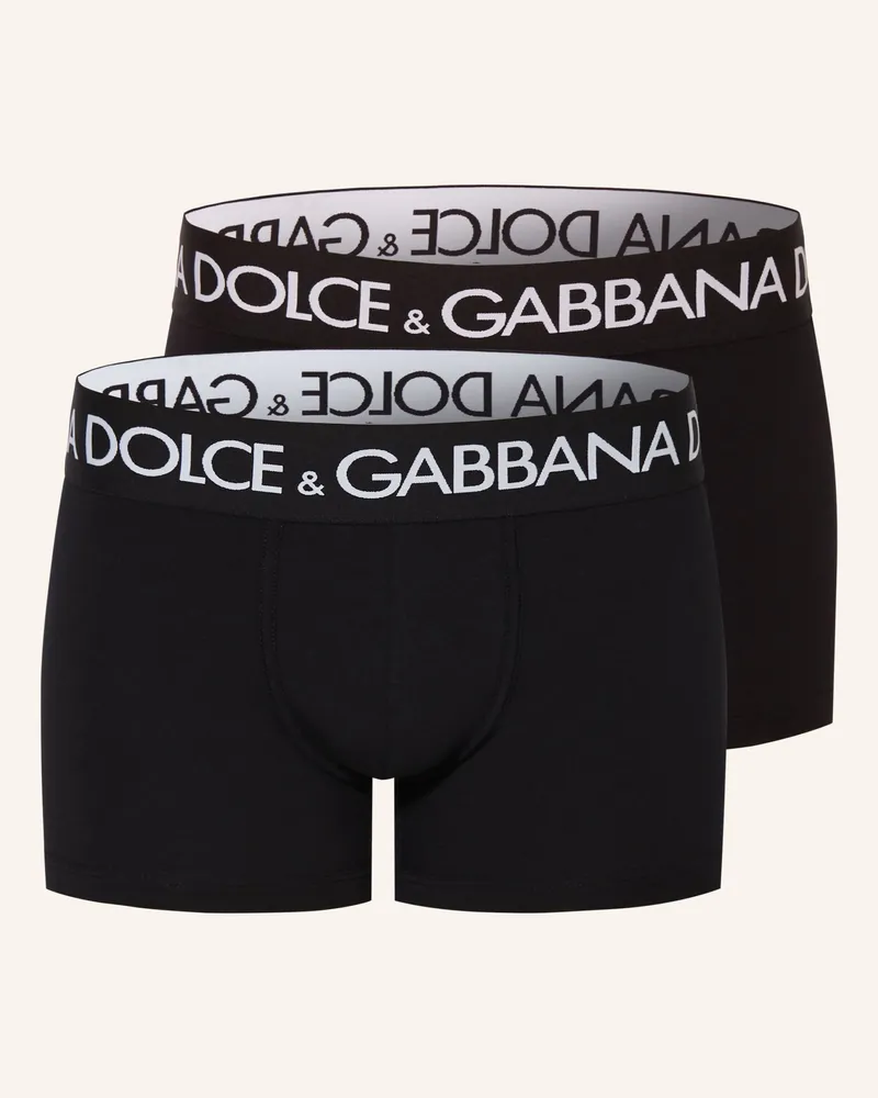Dolce & Gabbana 2er-Pack Boxershorts schwarz Schwarz