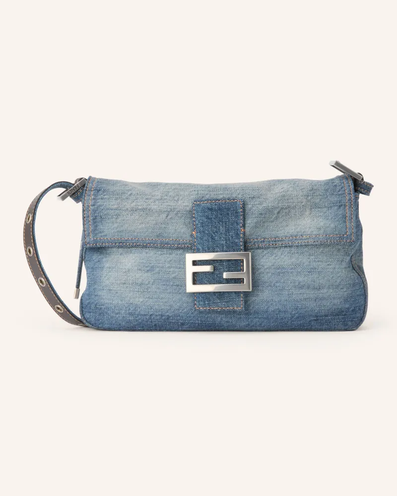 Fendi Handtasche Baguette blau Blau