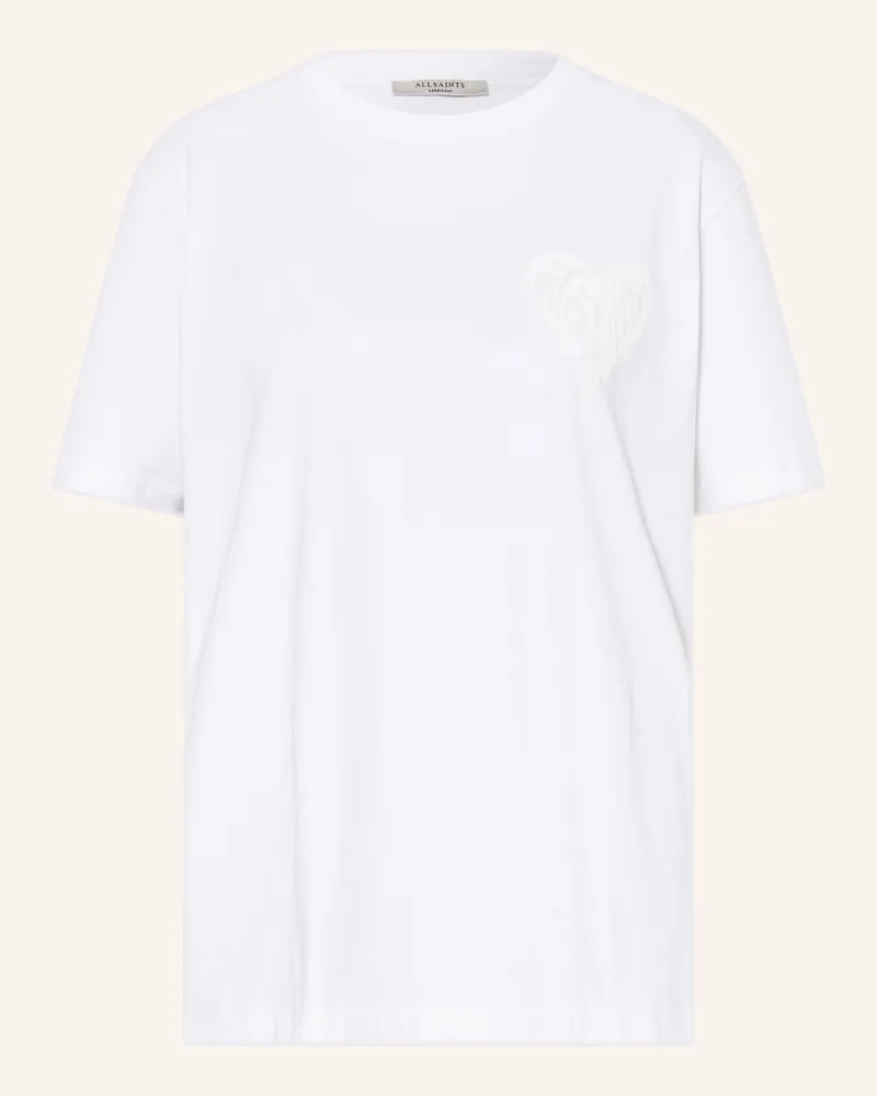 AllSaints T-Shirt POSTER BF Weiss