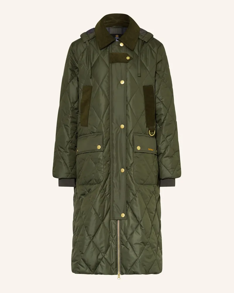 Barbour Steppmantel Rudson Im Materialmix gruen Grün