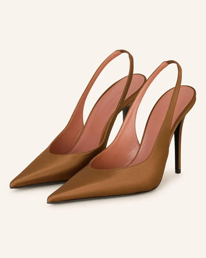 Amina Muaddi Slingpumps braun Braun