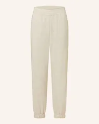 Brunello Cucinelli Strickhose im Jogging-Stil aus Cashmere Beige