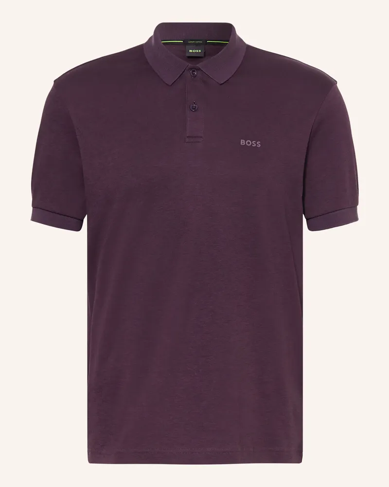 HUGO BOSS Jersey-Poloshirt PIO Regular Fit Dunkellila