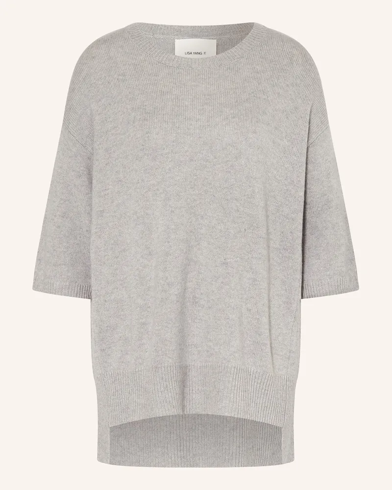 Lisa Yang Strickshirt Camille Aus Cashmere grau Hellgrau