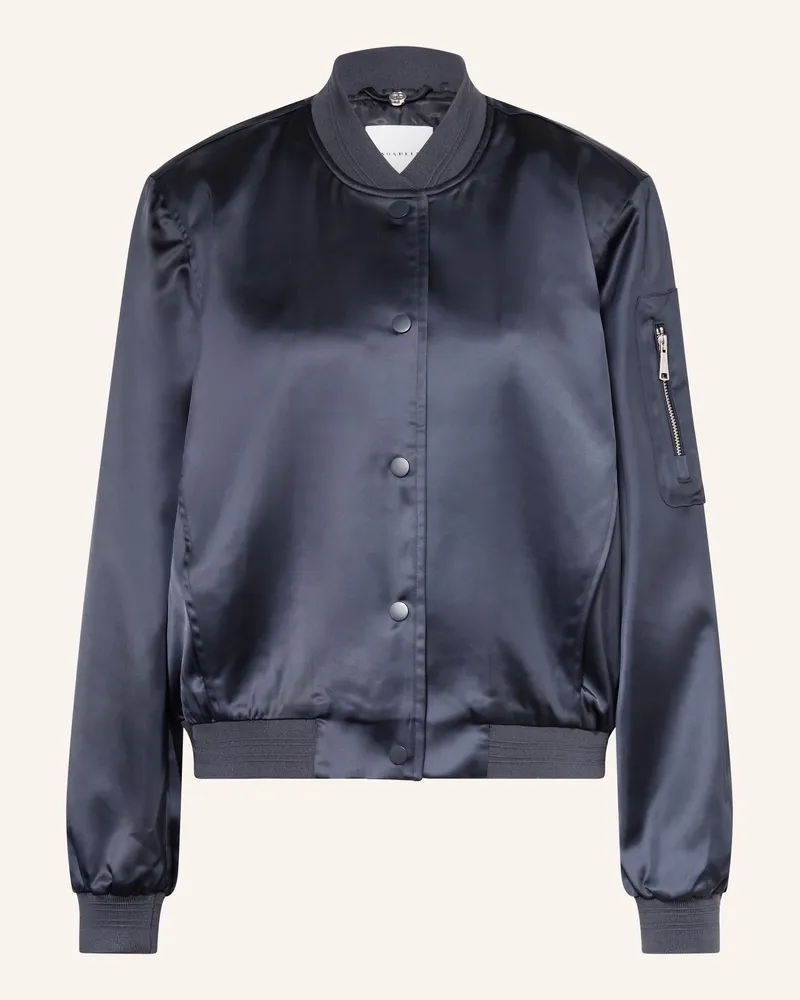 RINO & PELLE Blouson Banner Aus Satin blau Dunkelblau