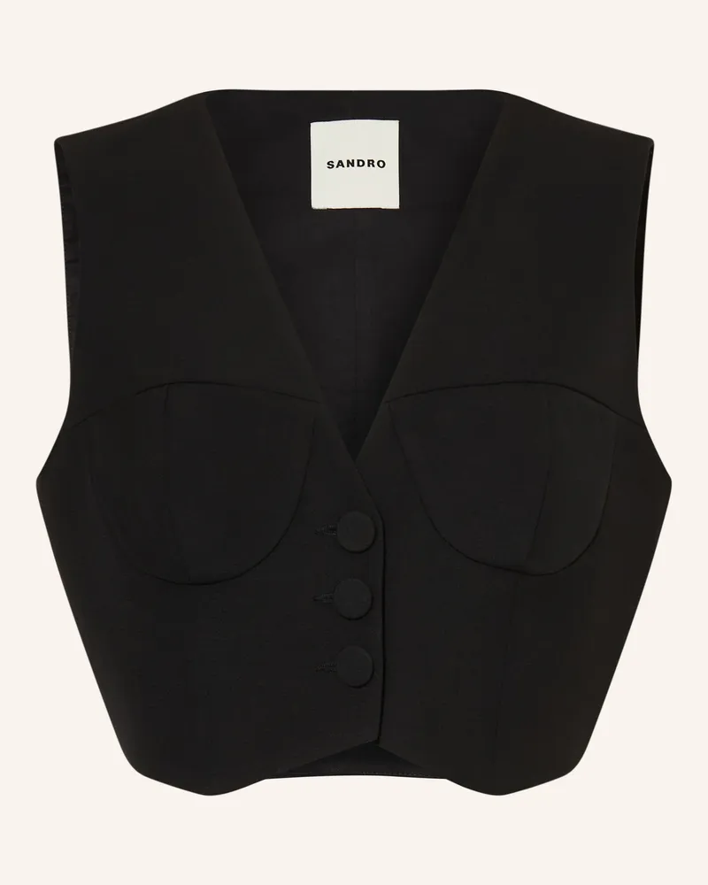 Sandro Top schwarz Schwarz
