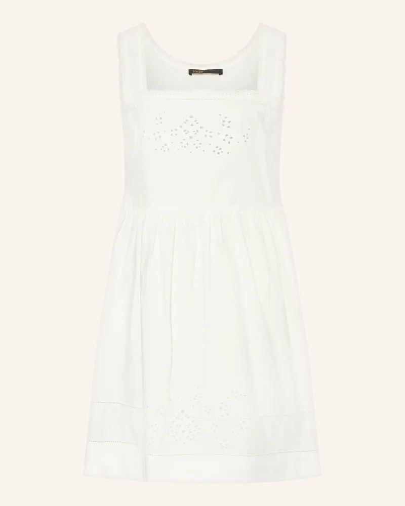Maje Kleid Mit Spitze weiss Weiss