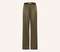 Marlenehose Lycia Aus Satin gruen