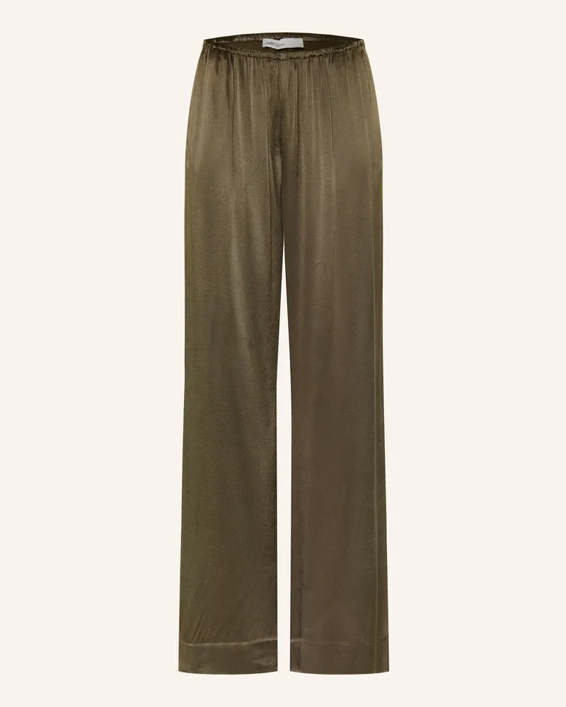 AllSaints Marlenehose Lycia Aus Satin gruen Khaki