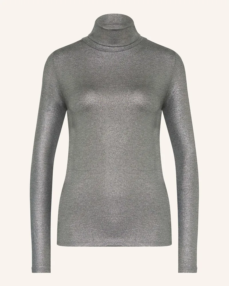 Majestic Longsleeve Mit Glitzergarn silber Grau