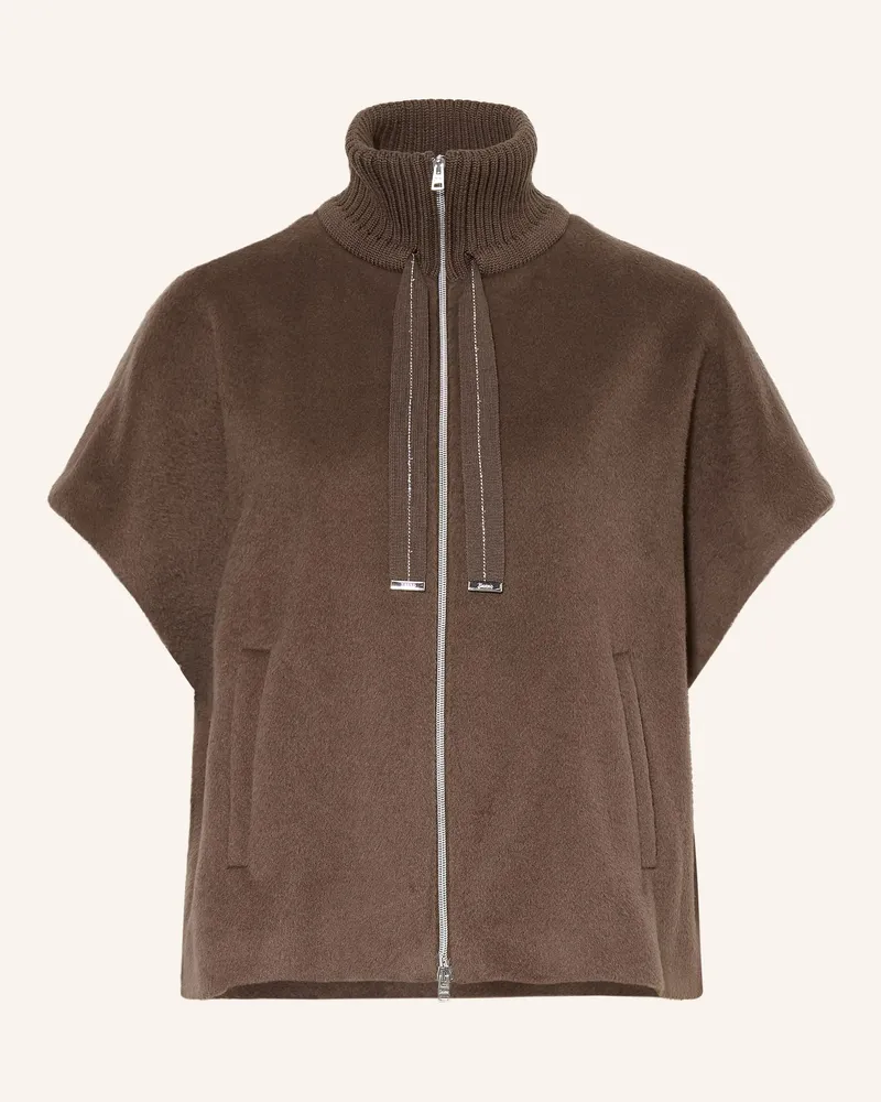 Herno Weste Mit Alpaka braun Altrosa