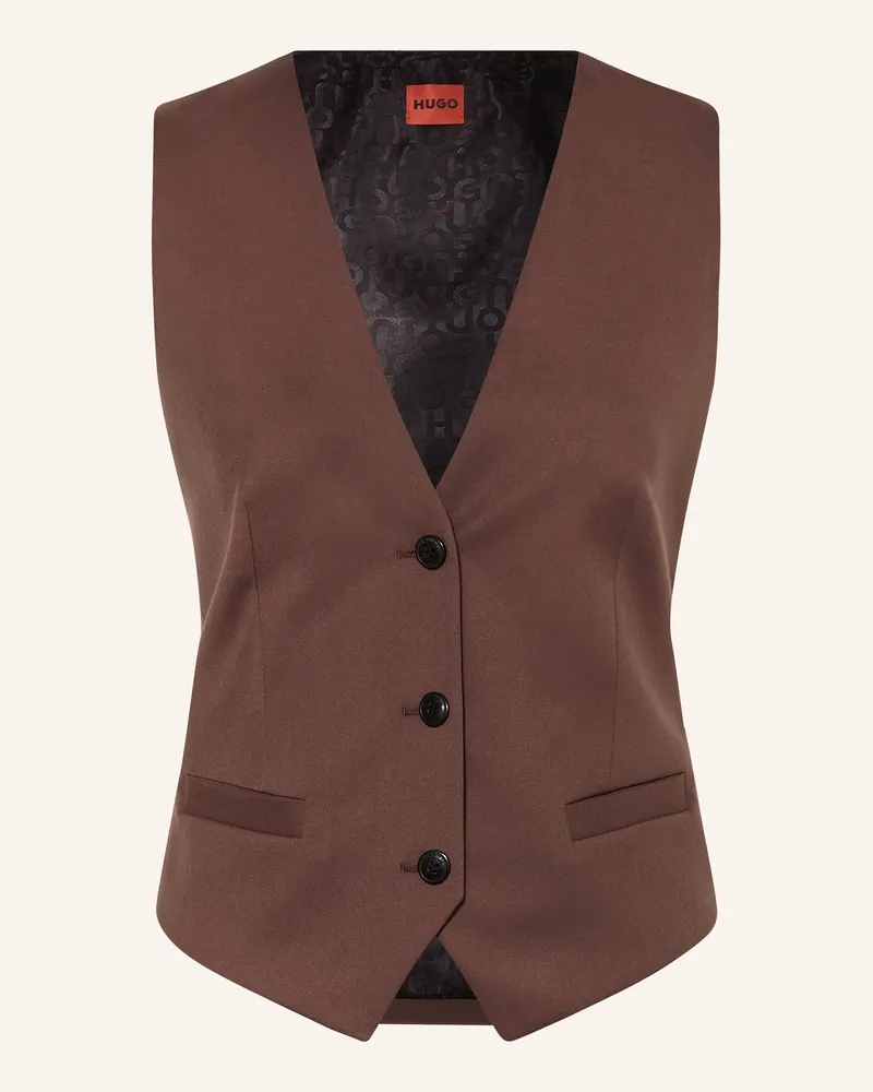 HUGO BOSS Blazerweste AUMARA Dunkelbraun