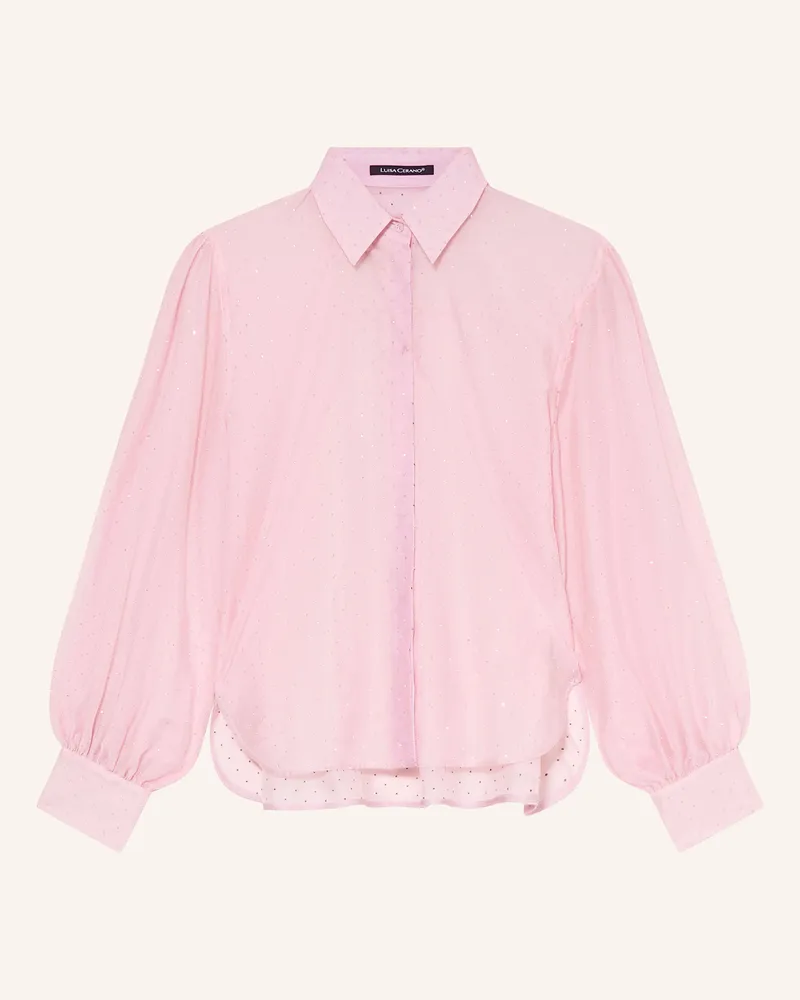 Luisa Cerano Hemdbluse Mit Schmucksteinen rosa Rosa
