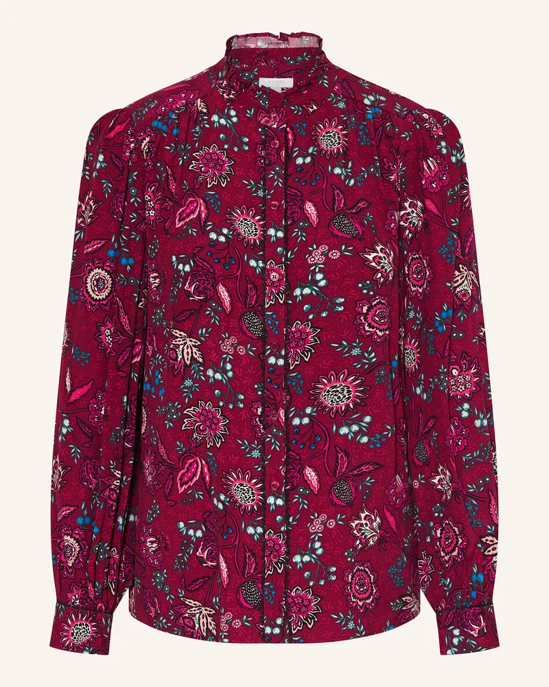 HOBBS London Bluse CARISSA mit Rüschen Dunkelrot
