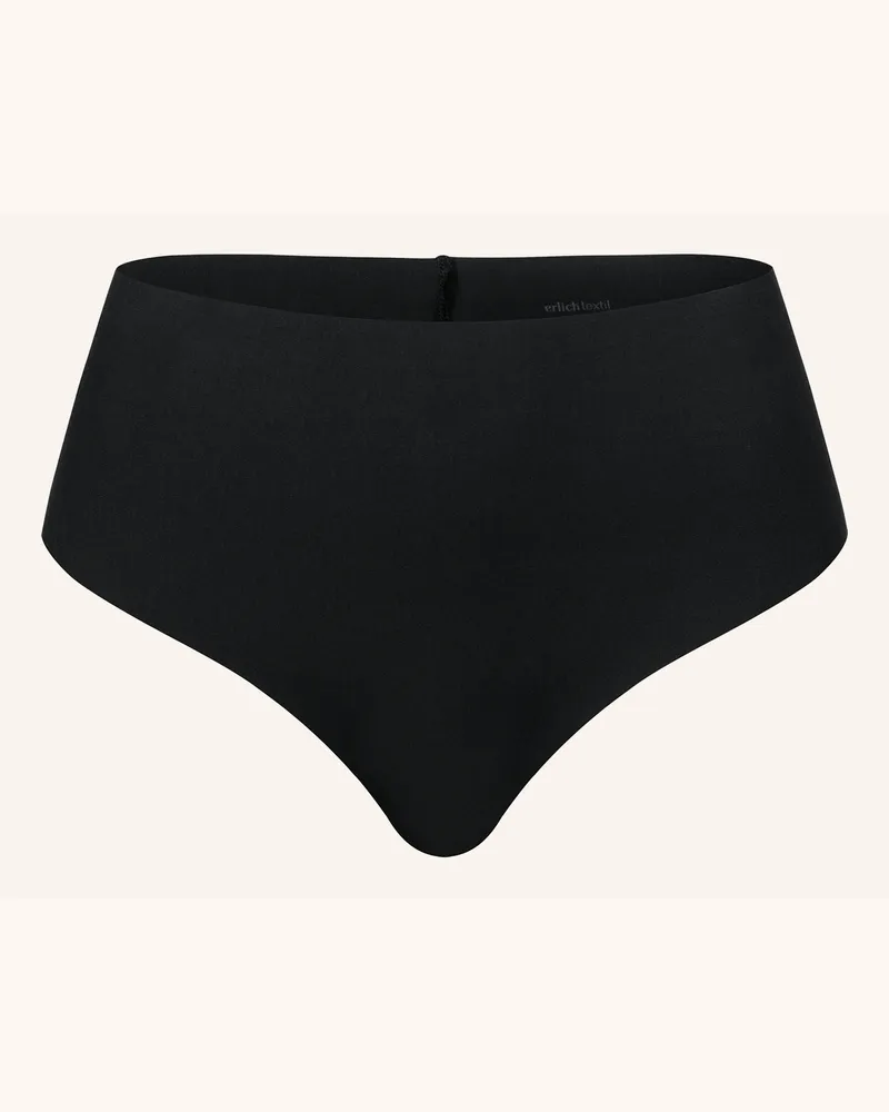 Ehrlich Textil Light Touch High Waist Brazil String Aus Weichem Modal - Nahtlose Kanten schwarz Schwarz
