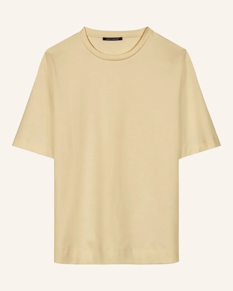 Luisa Cerano T-Shirt gelb Hellbraun
