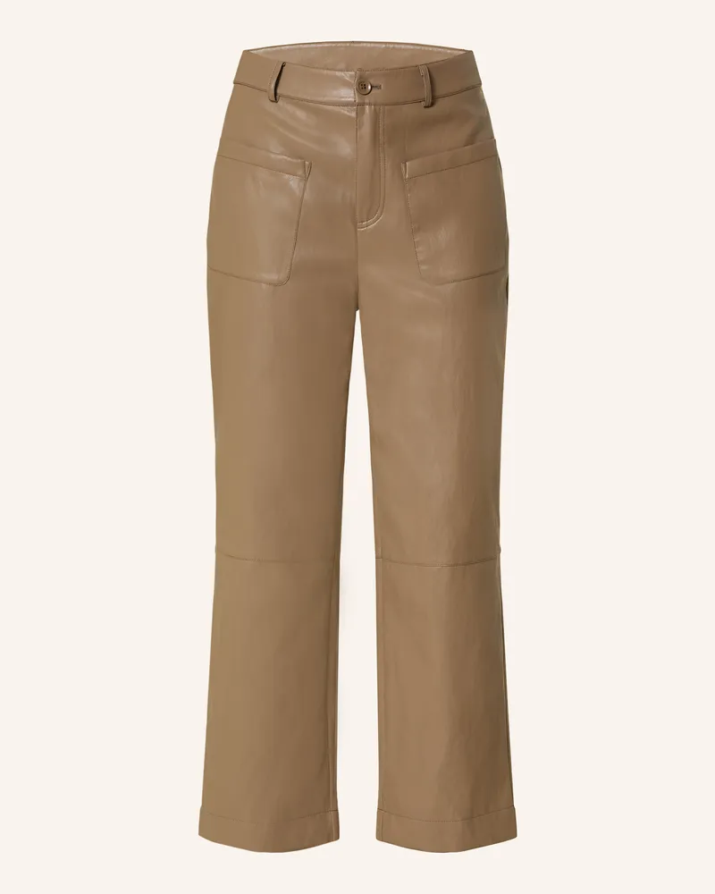 CATNOIR Hose In Lederoptik beige Taupe