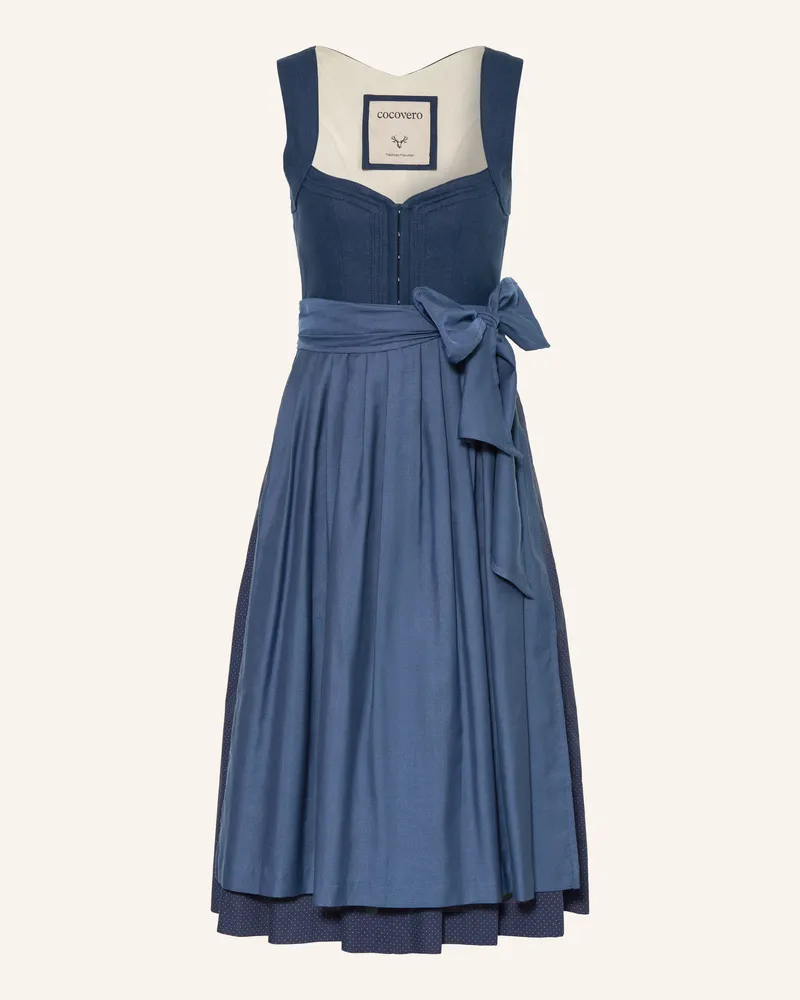 CocoVero Dirndl Nellie Mit Leinen blau Dunkelblau