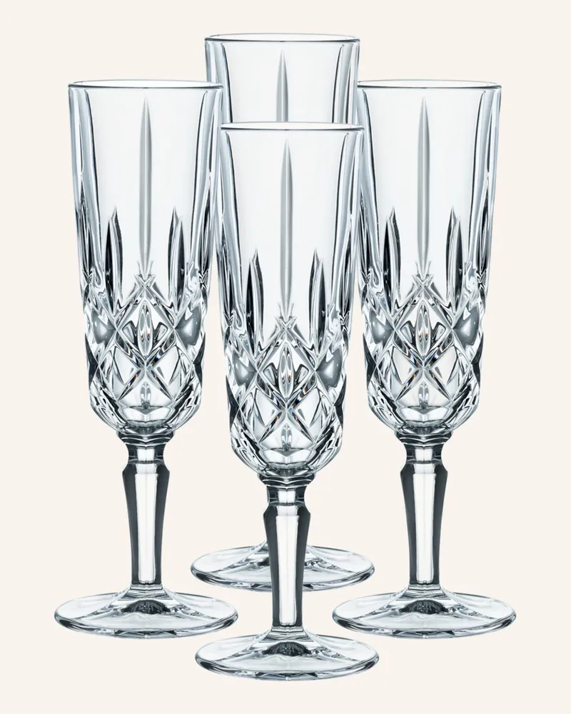 Nachtmann 4er-Set Champagnergläser Noblesse transparent Weiss
