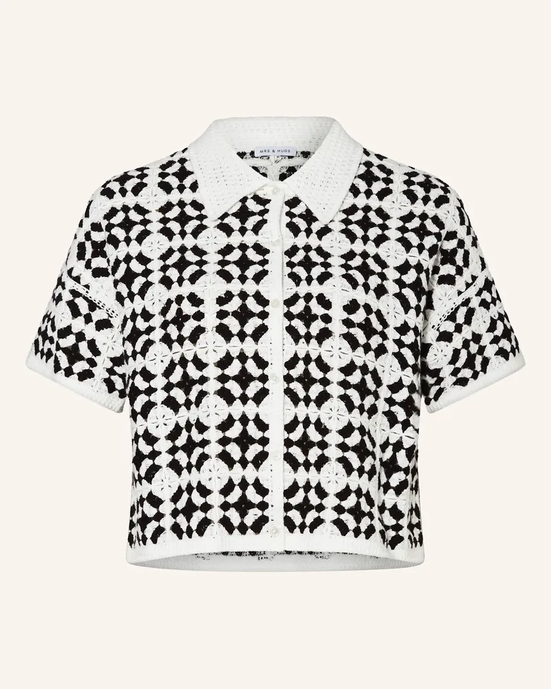 Mrs & HUGS Häkelbluse Weiss