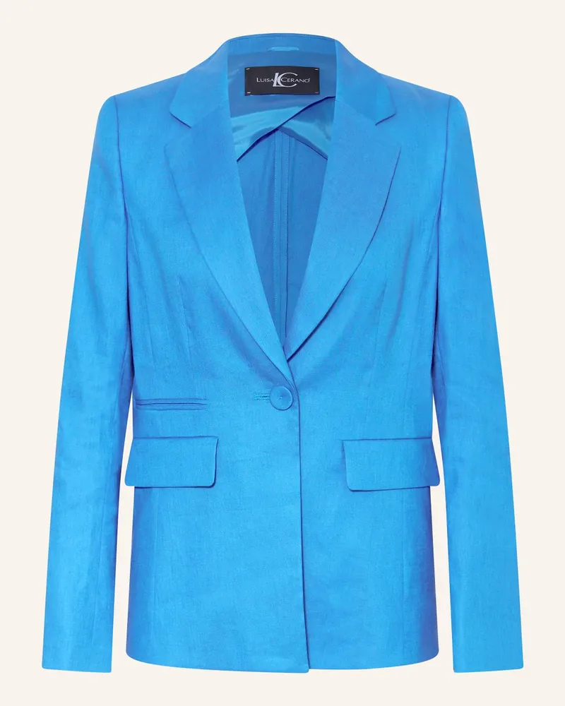 Luisa Cerano Blazer mit Leinen Blau