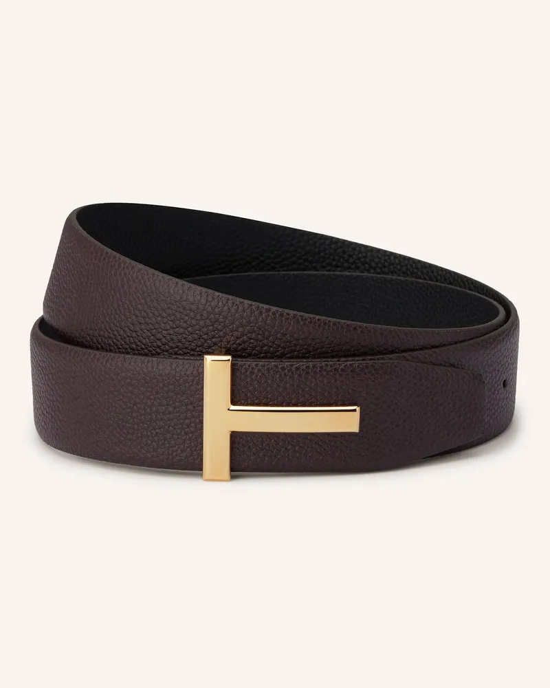 Tom Ford Ledergürtel Zum Wenden braun Dunkelbraun