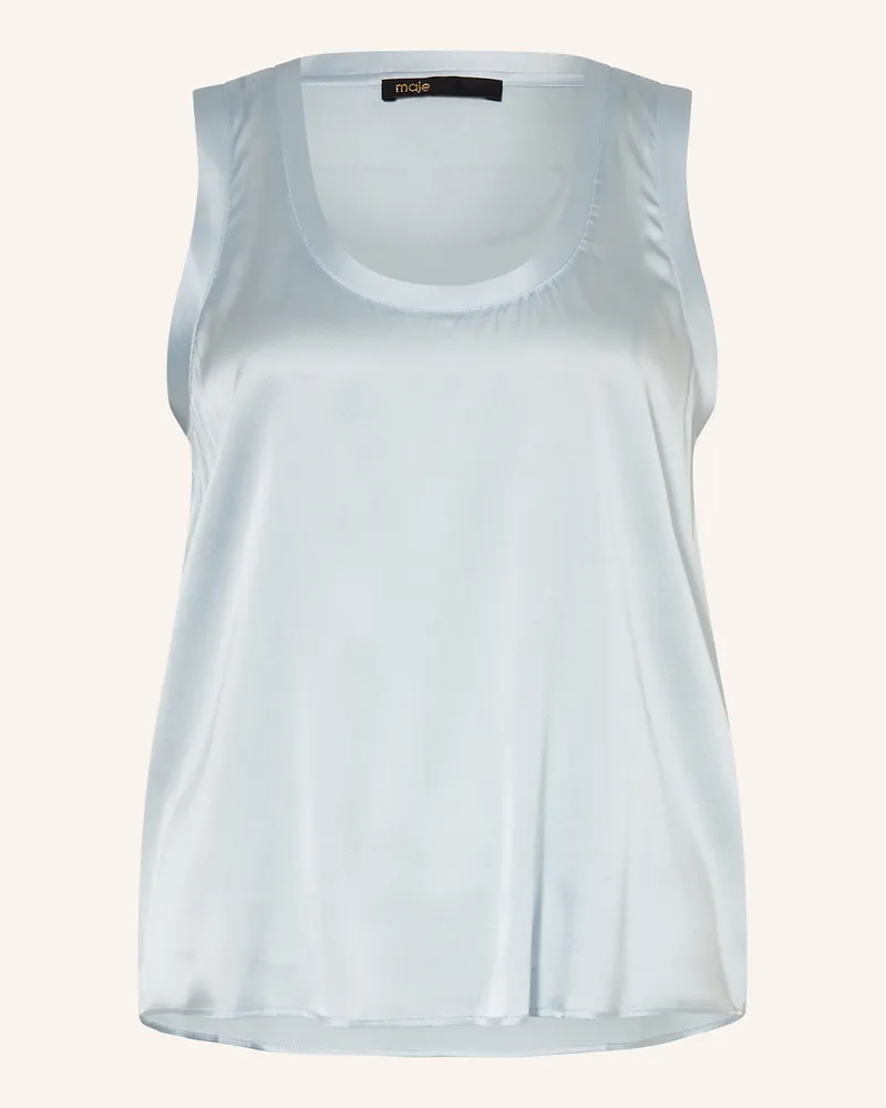 Maje Seidentop blau Hellblau