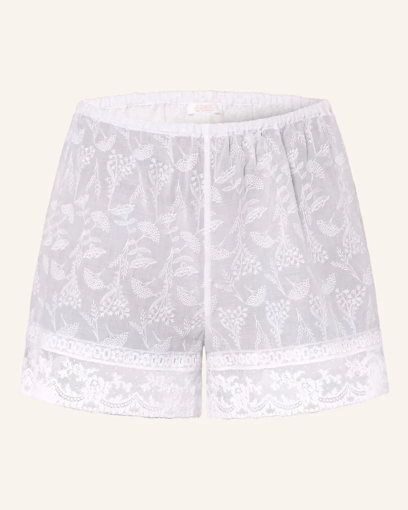 Eres Schlafshorts Floralie weiss Weiss