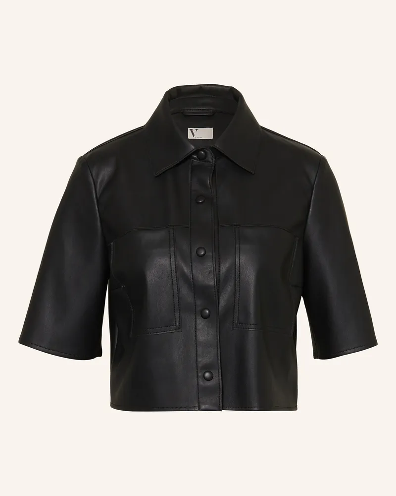 Vera Mont Hemdbluse In Lederoptik schwarz Schwarz
